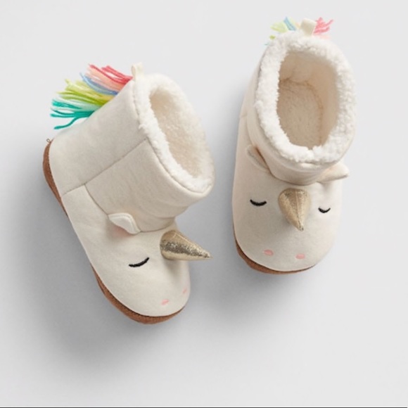 Kids Unicorn Sherpa boot slippers NWT - Picture 6 of 6